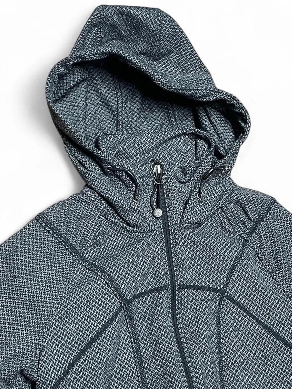 Athleta Gray Knit Full Zip Up Hoodie Sweatshirt Women's Size XS Workout Active